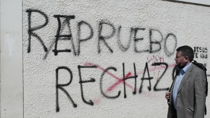 Voces del “rechazo” a la nueva Constitución chilena