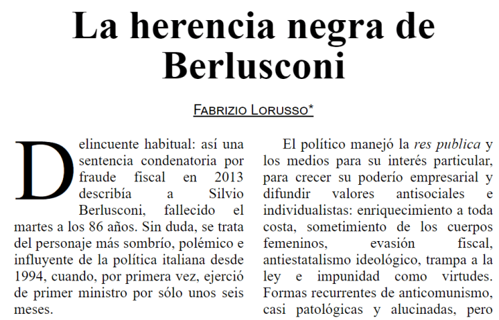 La herencia negra de Berlusconi